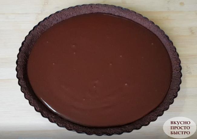 Fremgangsmåten for fremstilling av sjokolade dessert