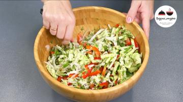 Glekhurad salat. Jeg trodde aldri at du kunne overraske meg med en salat med friske grønnsaker