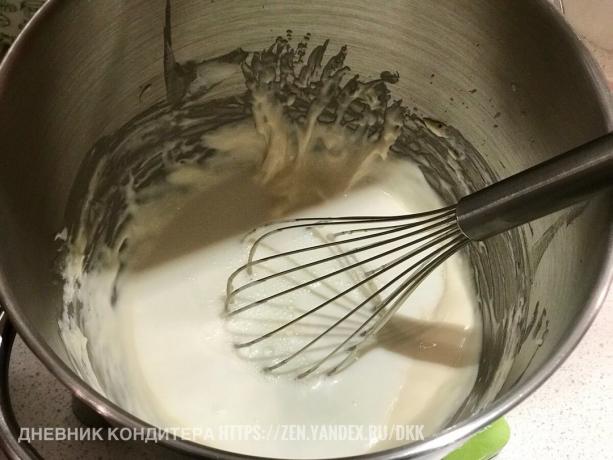 Den oppnådde blanding vannete men stabiliserte seg etter baking.