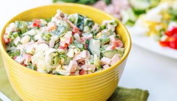 Crab Salad "Hrum-munch." Det feid bort fra bordet bokstavelig talt på 5 minutter!