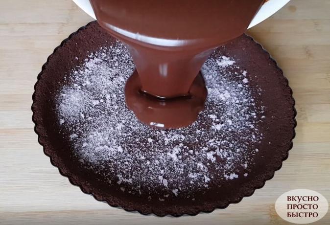 Fremgangsmåten for fremstilling av sjokolade dessert