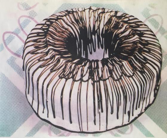 Cake "Ring". Bilde fra boken "Produksjon av bakverk og kaker," 1976