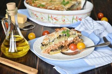 Moussaka på gresk med aubergine