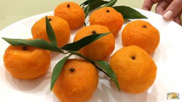 Original snack på nyttårsbord "mandariner"