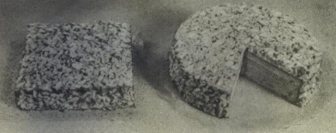 Cake Gift. Bilde fra boken "Produksjon av kaker og paier," 1976 